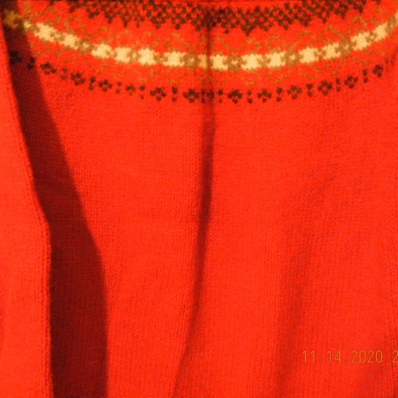 Vintage Fair Isle Ski Casual Work Sweater sz L (wsw27) - Picture 10 of 11